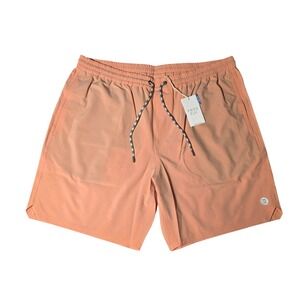 Free Fly Andros Swim Trunks Mens XL Orange Dusk UPF 50+ 7in Board Shorts NWT
